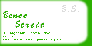 bence streit business card